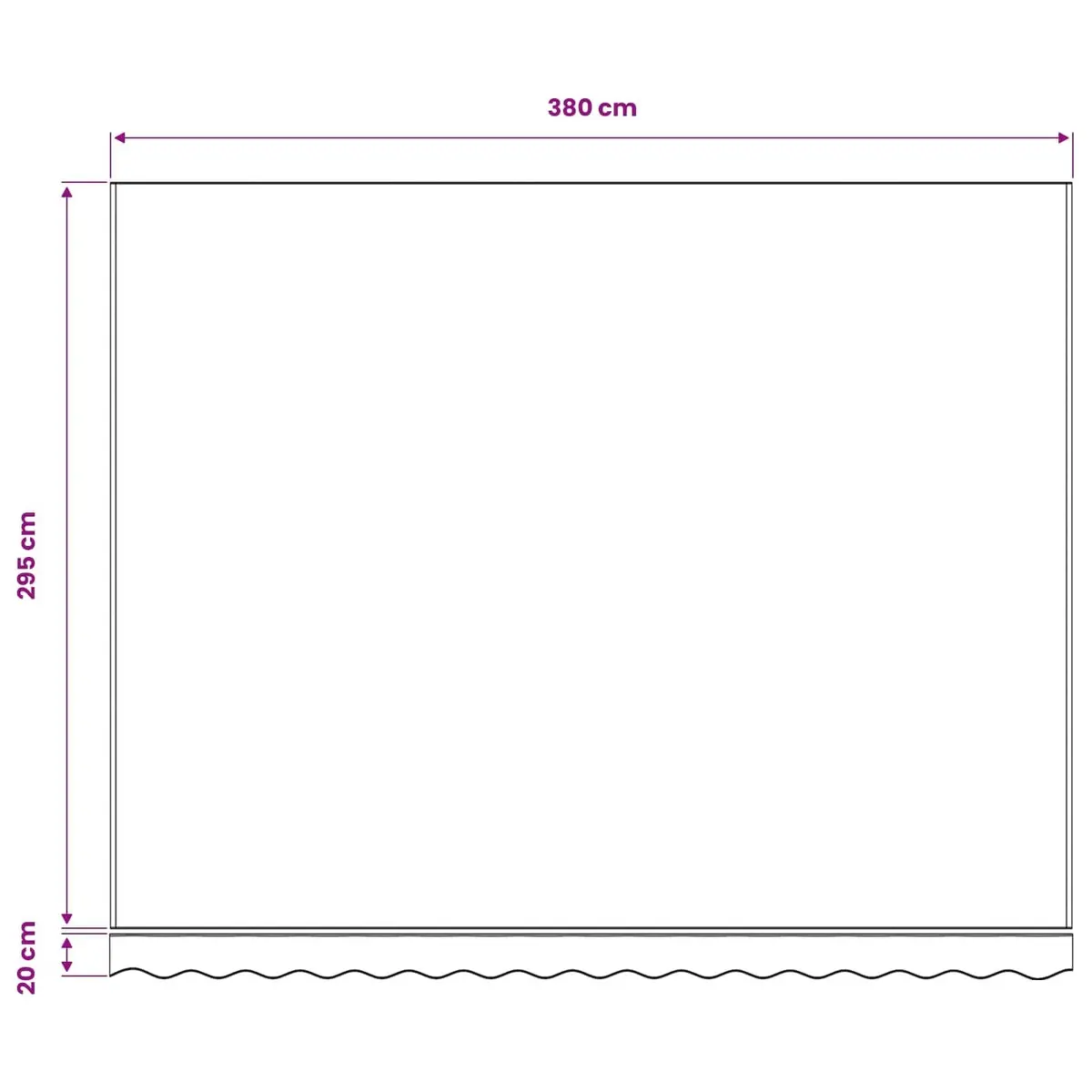 Awning Replacement Fabric 4x3m Anthracite White Patio Sunshade Garden Canopy Top