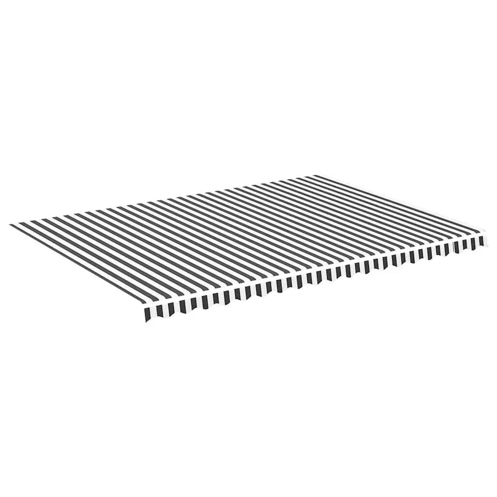 Awning Replacement Fabric Sunshade 5x3.5m Anthracite White