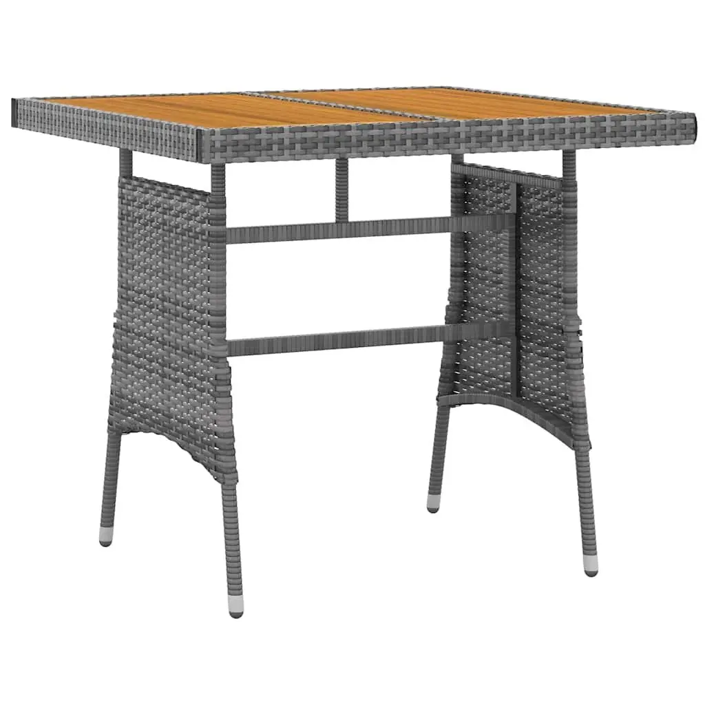 5 Piece Outdoor Dining Set Garden Patio Furniture Grey Rattan Chairs Table