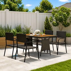 Value-Driven Outdoor Dining Set: 5 Pieces in Black