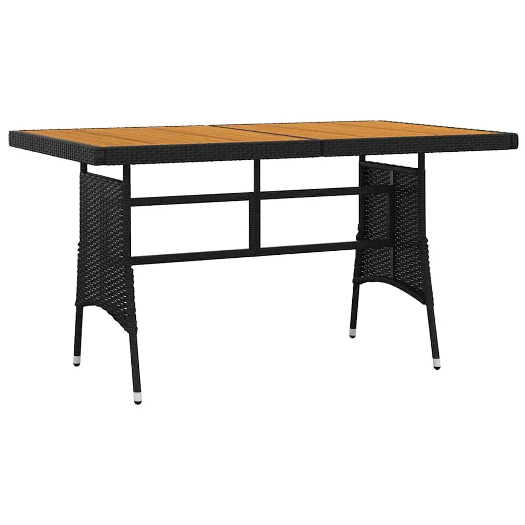 5 Piece Outdoor Dining Set Patio Furniture Table Chairs Black Rattan