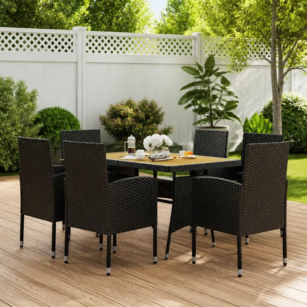 7 Piece Outdoor Dining Set with Cushions
