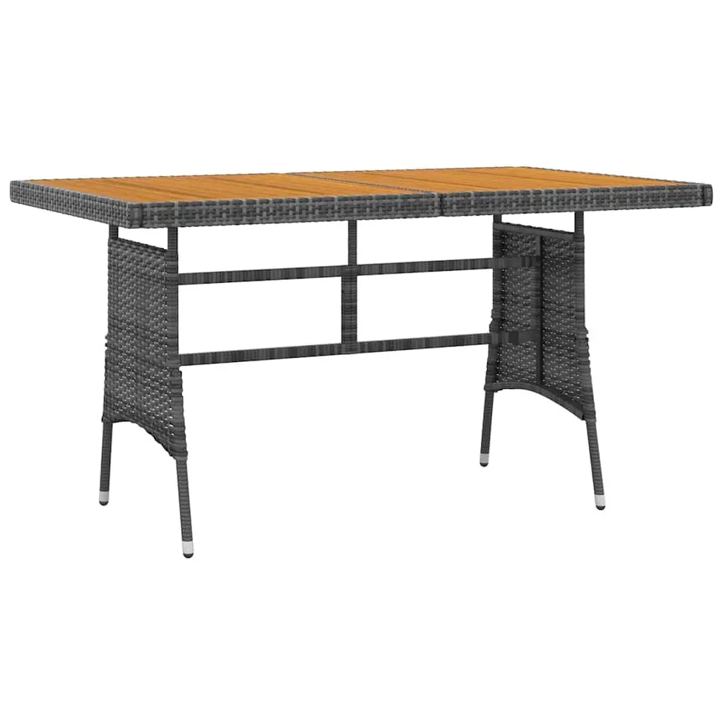 5 Piece Outdoor Dining Set Grey Poly Rattan Garden Furniture Patio Table Chairs