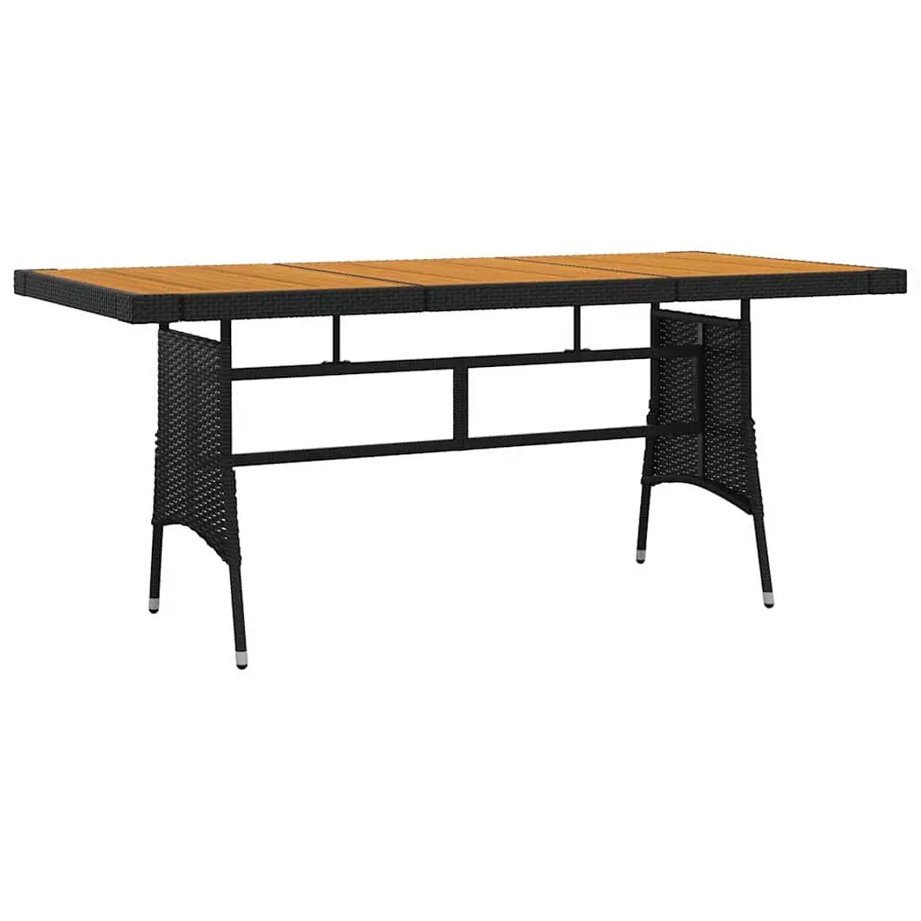 7 Piece Black Outdoor Dining Set with Cushions