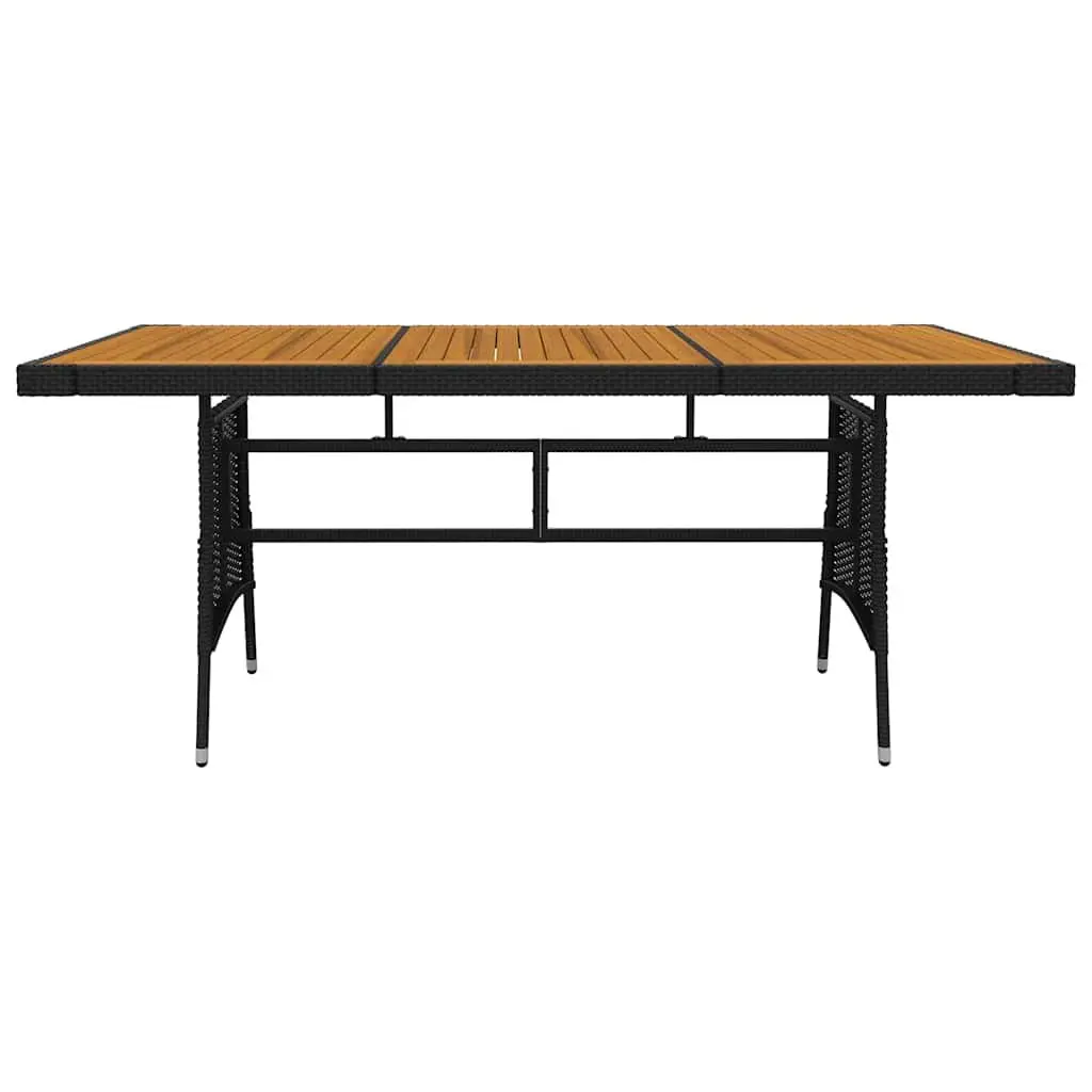 7 Piece Black Outdoor Dining Set with Cushions