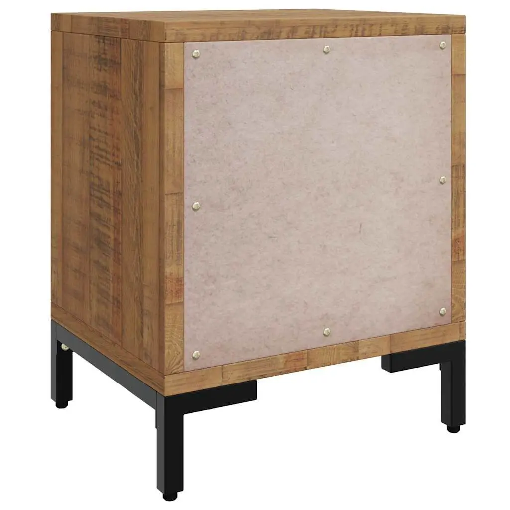 Solid Wood Nightstand with 2 Drawers