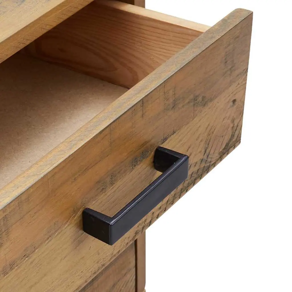 Solid Wood Nightstand with 2 Drawers