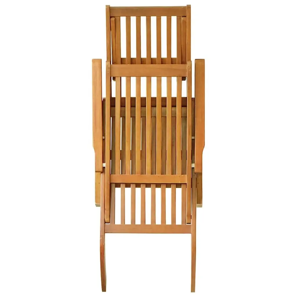 Outdoor Deck Chair with Footrest and Table Sun Lounger Garden Furniture Brown