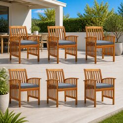 Durable and Comfortable Outdoor Dining Chair Set of 6
