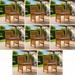 Value-Packed 8 Chair Set with Cushions for Outdoor Dining