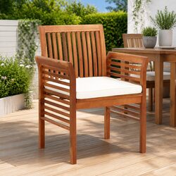 Reliable Outdoor Dining Chairs Set of 8 with Cushions