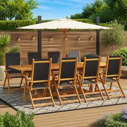 Durable and Practical 8-Piece Folding Garden Chair Set