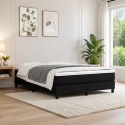 Comfort and Value: Queen Black Fabric Bed Frame