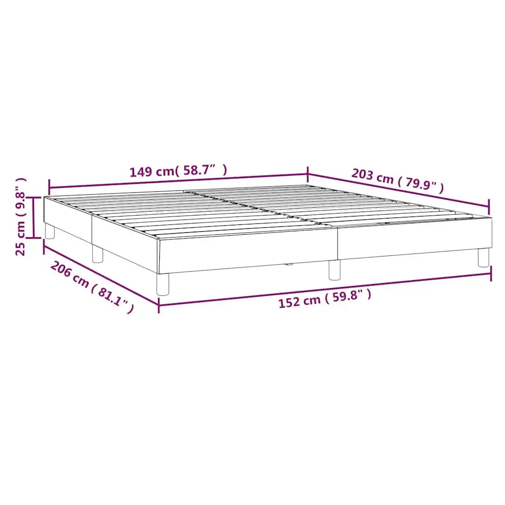 Queen Box Spring Bed Frame Black Velvet Upholstered Platform Bedroom Furniture