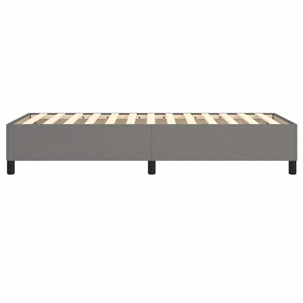 Box Spring Bed Frame King Single Grey Fabric Durable Supportive Legs Plywood