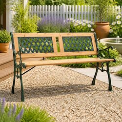 Comfortable Garden Bench 122cm with Elegant Design