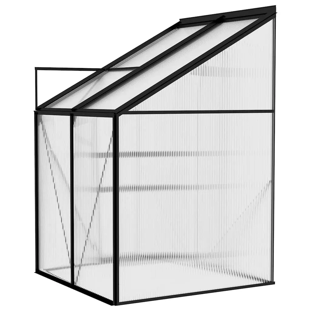 Greenhouse Plant Protection 1.64m² Anthracite Aluminium Frame PC Board