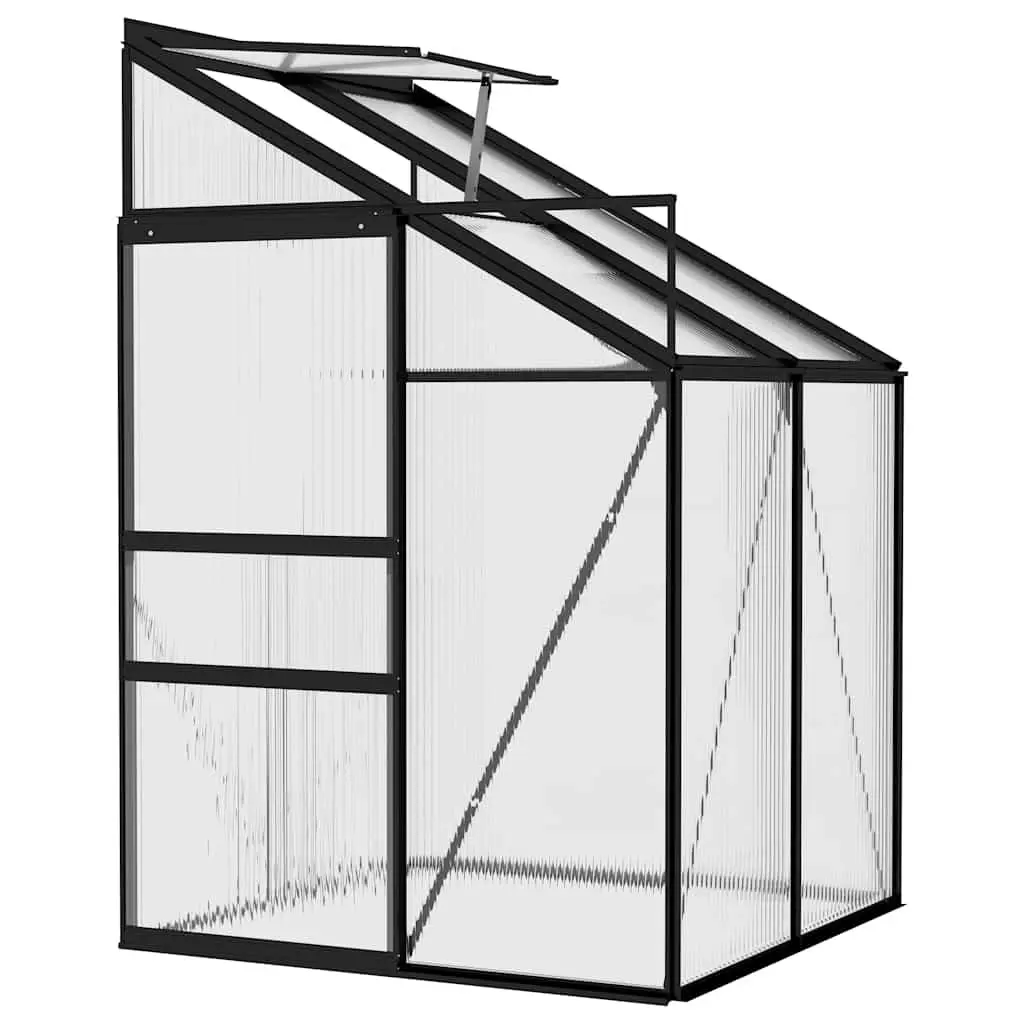 Greenhouse Plant Protection 1.64m² Anthracite Aluminium Frame PC Board
