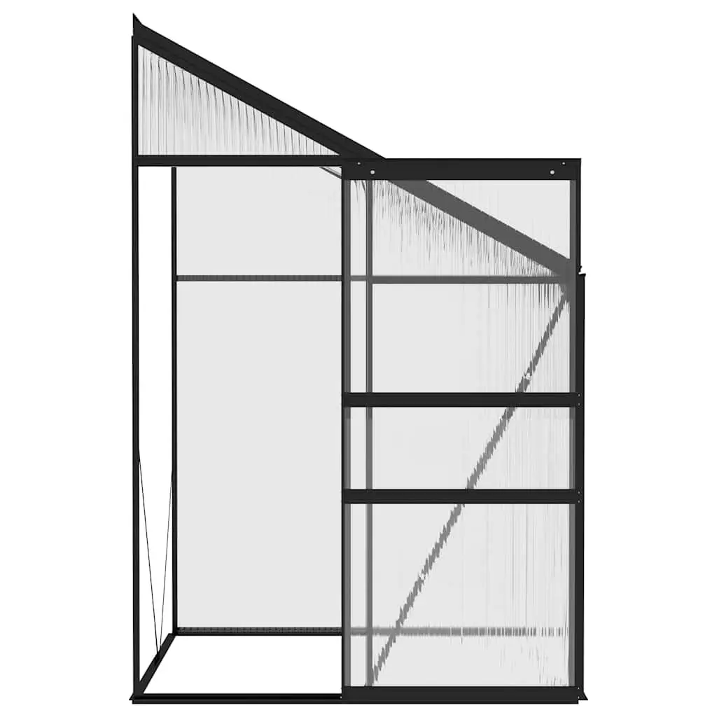 Greenhouse Plant Protection 1.64m² Anthracite Aluminium Frame PC Board