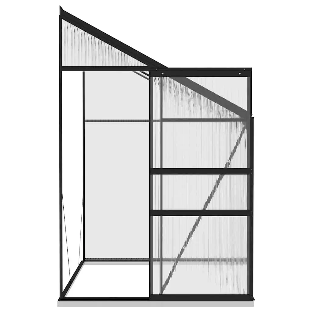 Greenhouse Anthracite Aluminium Frame PC Board 3.97m³ Garden Plant Growing