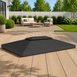 Reliable 2-Tier Gazebo Canopy Cover 4x3m in Black