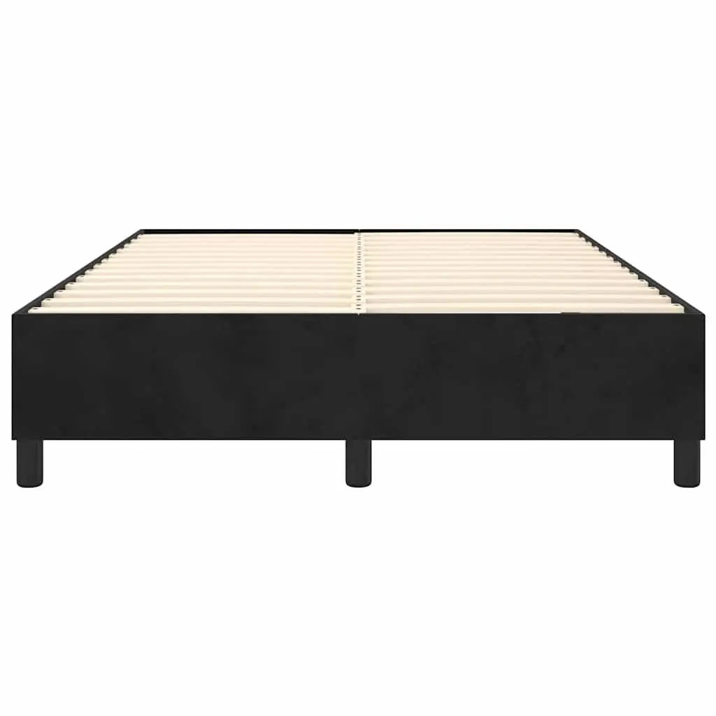 Double Box Spring Bed Frame Black Velvet Size