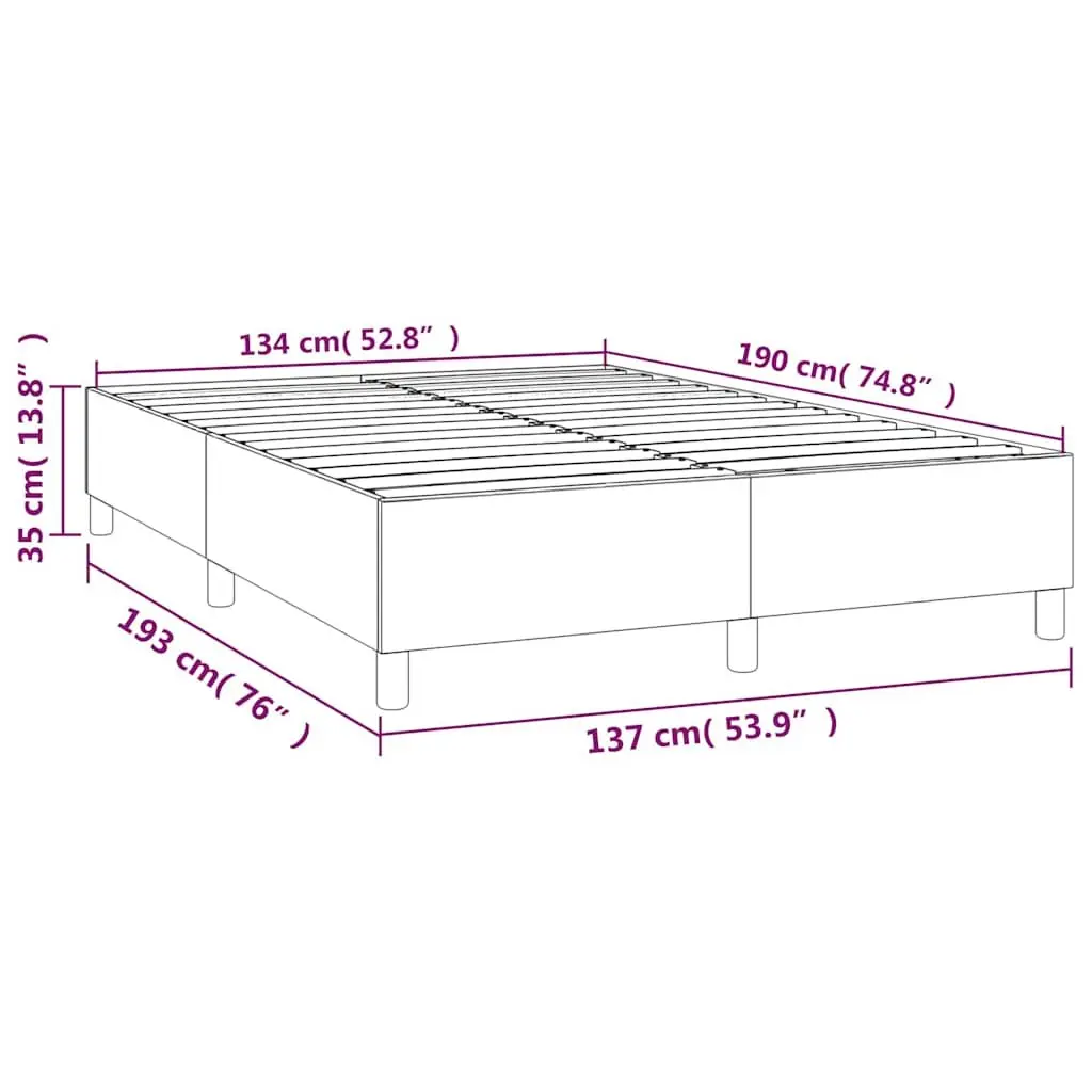 Double Box Spring Bed Frame Black Velvet Size