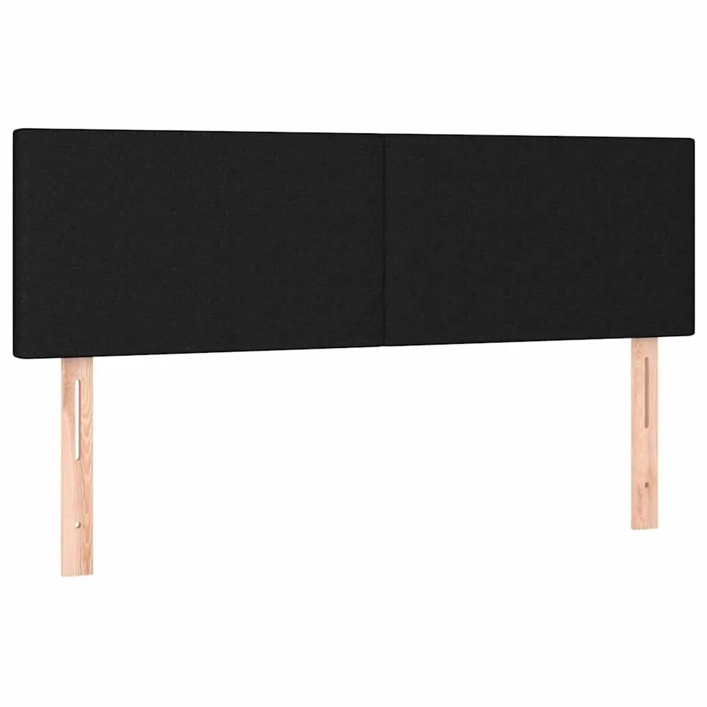 LED Headboard Adjustable Height 144cm Wide Black Fabric Bedroom Bed Backrest