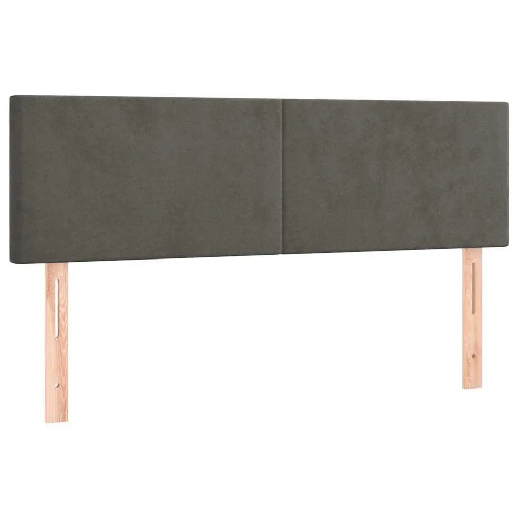 Grey Velvet LED Headboard with Support