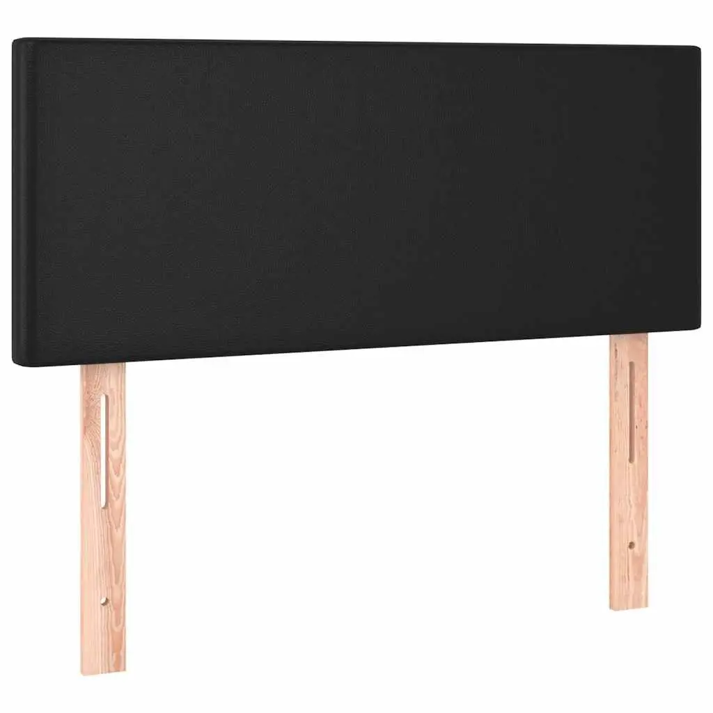 LED Headboard Adjustable Height 100cm Black Faux Leather Bedroom