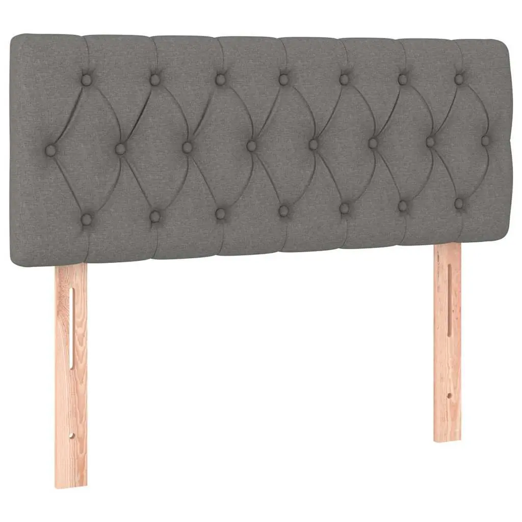 LED Headboard 100cm Dark Grey Fabric Adjustable Height Modern Bedroom