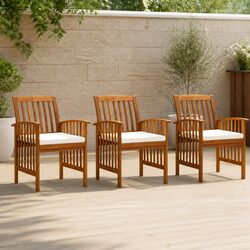 Comfortable and Durable Outdoor Dining Chairs Set of 3