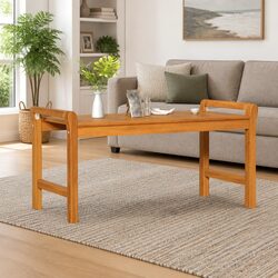 Charming Solid Acacia Wood Coffee Table
