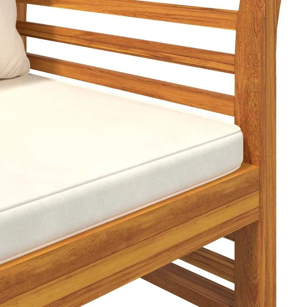Garden Lounge Set 2 Piece Outdoor Furniture Solid Wood Brown
