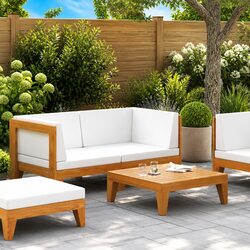 Cozy Outdoor Sectional Lounge Set with Thick Cushions