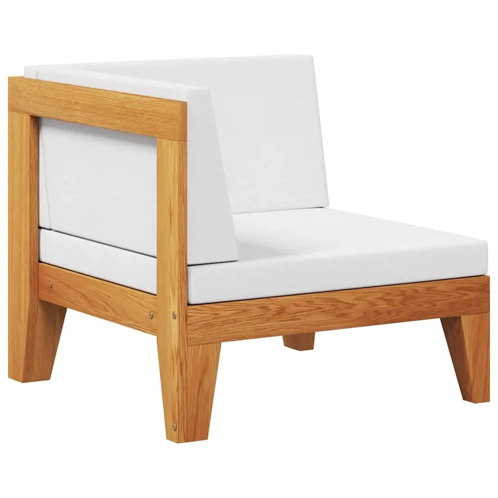 Outdoor Sectional Corner Sofa Modular Lounge Seating Unit White Cushions