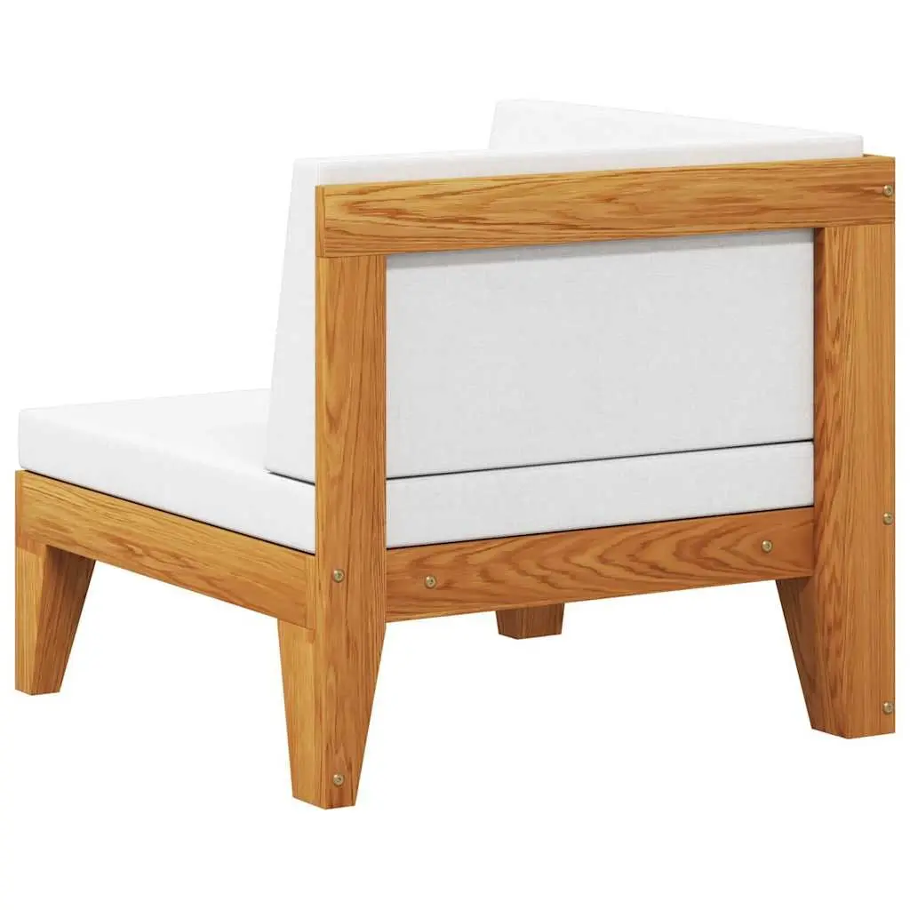 Outdoor Sectional Corner Sofa Modular Lounge Seating Unit White Cushions