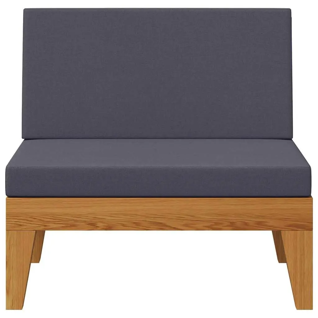 Outdoor Middle Sofa with Grey Cushions