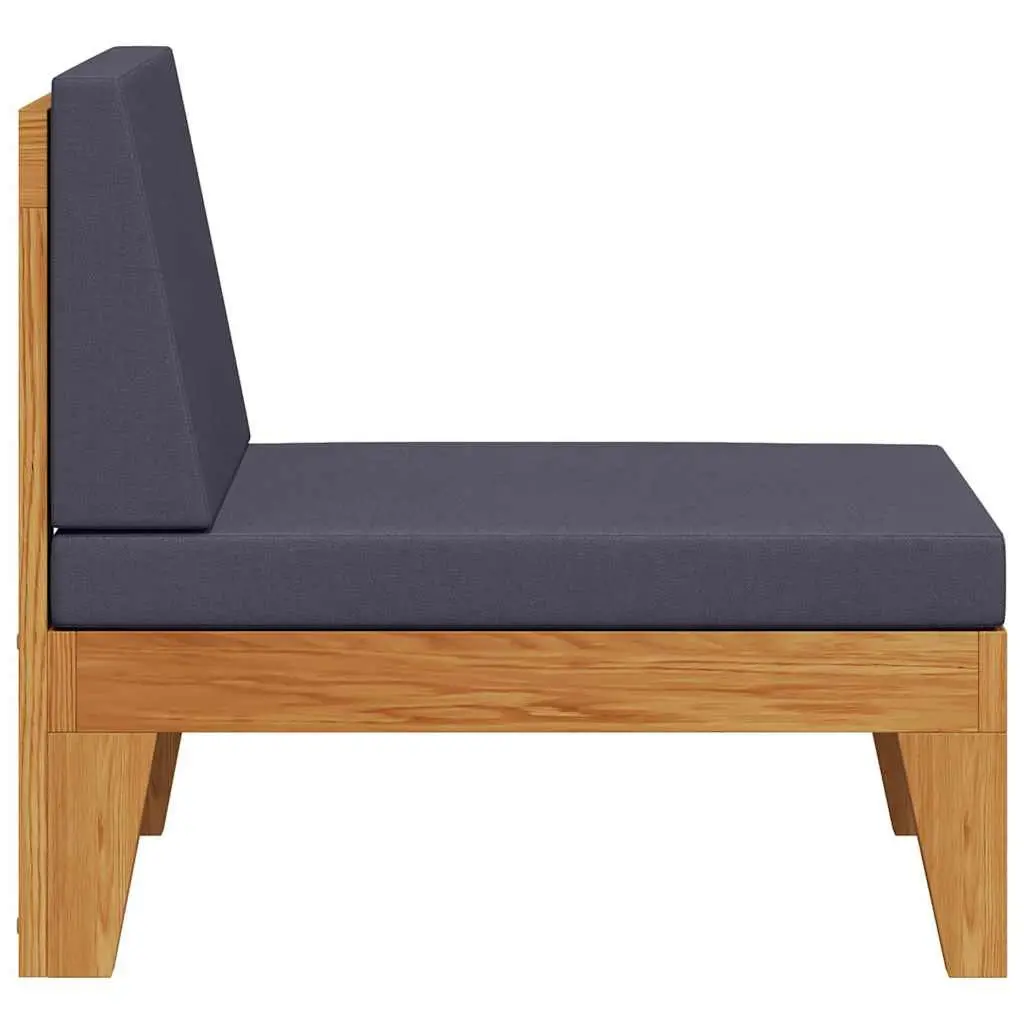 Outdoor Middle Sofa with Grey Cushions