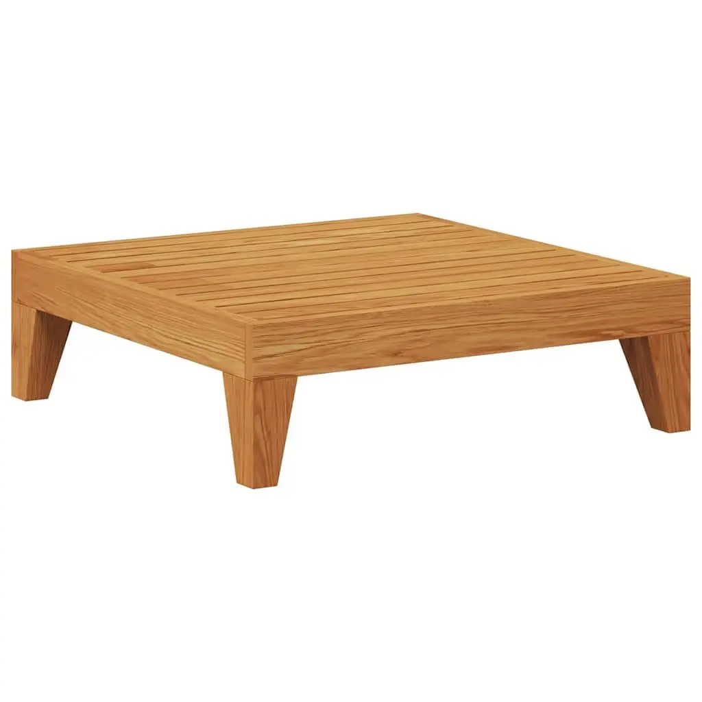 Outdoor Footrest Ottoman with Cushion Solid Wood Garden Patio White