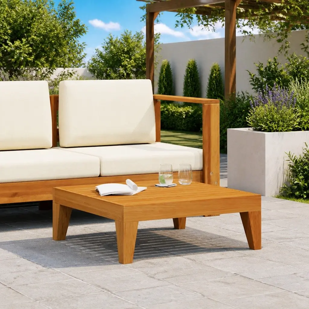 Solid Acacia Wood Garden Table Outdoor Furniture 68.5x68.5x24cm Brown