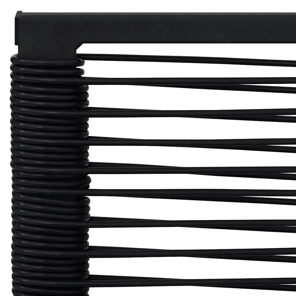 Outdoor Garden Chairs Set 4 Piece Black Rattan Patio Seating Furniture Backrest