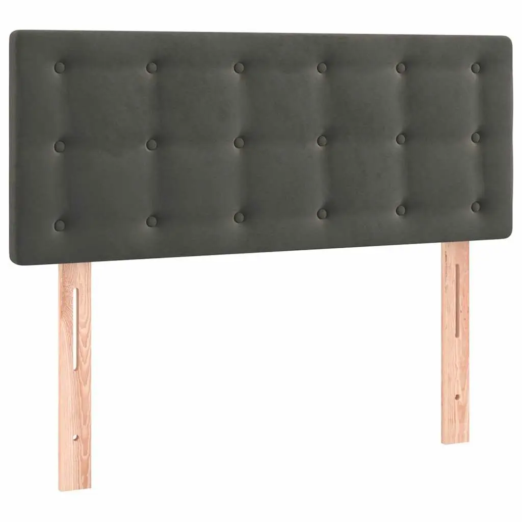 LED Headboard 100cm Dark Grey Velvet Bed Back Support Modern Bedroom Furniture