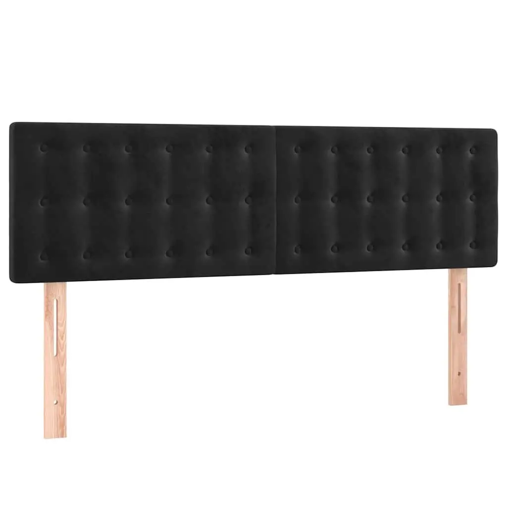 LED Headboard Adjustable Black Velvet Bed Backrest Modern Bedroom Furniture