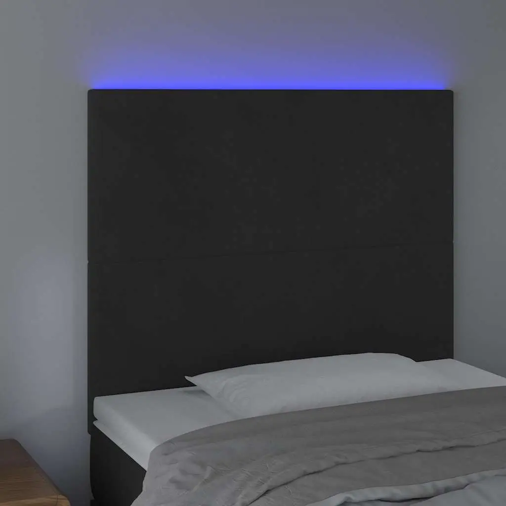 LED Headboard Modern Bedroom Use 80cm Black Velvet Upholstered Back Panel