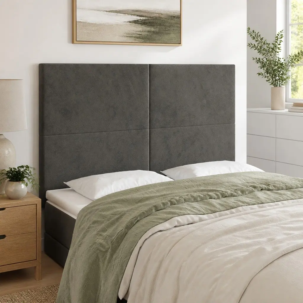 Grey Velvet LED Headboard for Every Bedroom