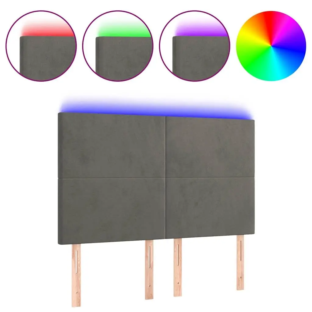 Grey Velvet LED Headboard for Every Bedroom