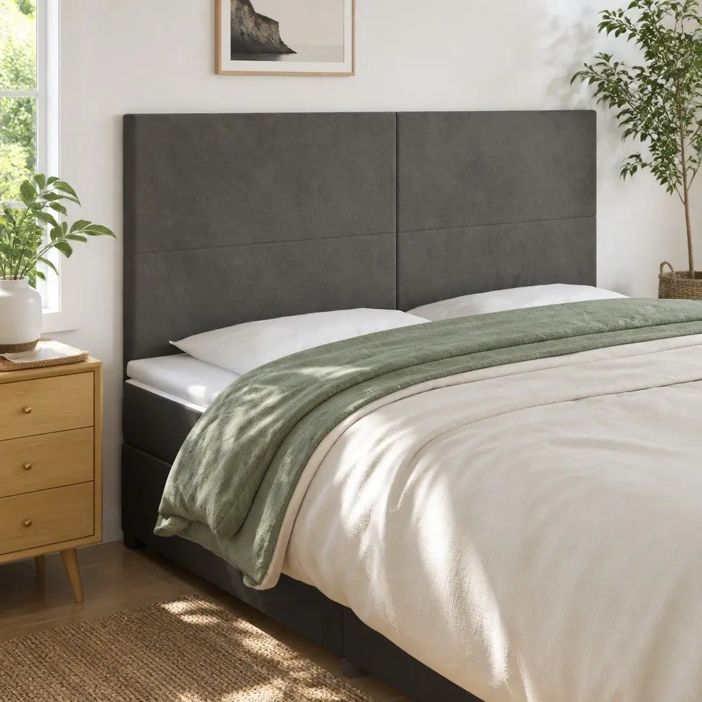 LED Headboard Backrest 160 cm Grey Velvet with Adjustable Colourful Lights