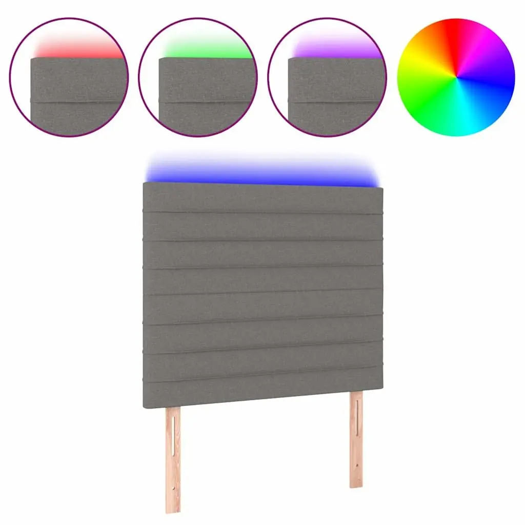 LED Headboard 80cm Dark Grey with Modern Lighting