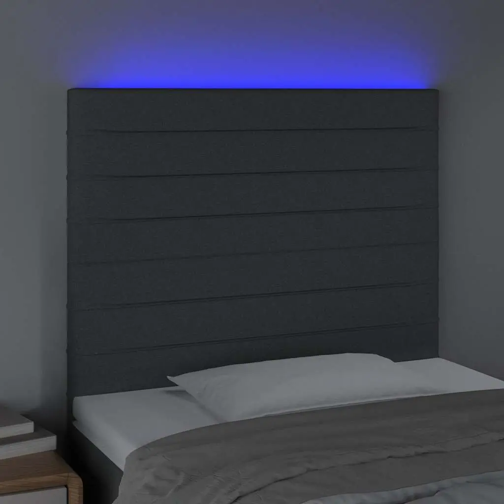 LED Headboard 80cm Dark Grey with Modern Lighting